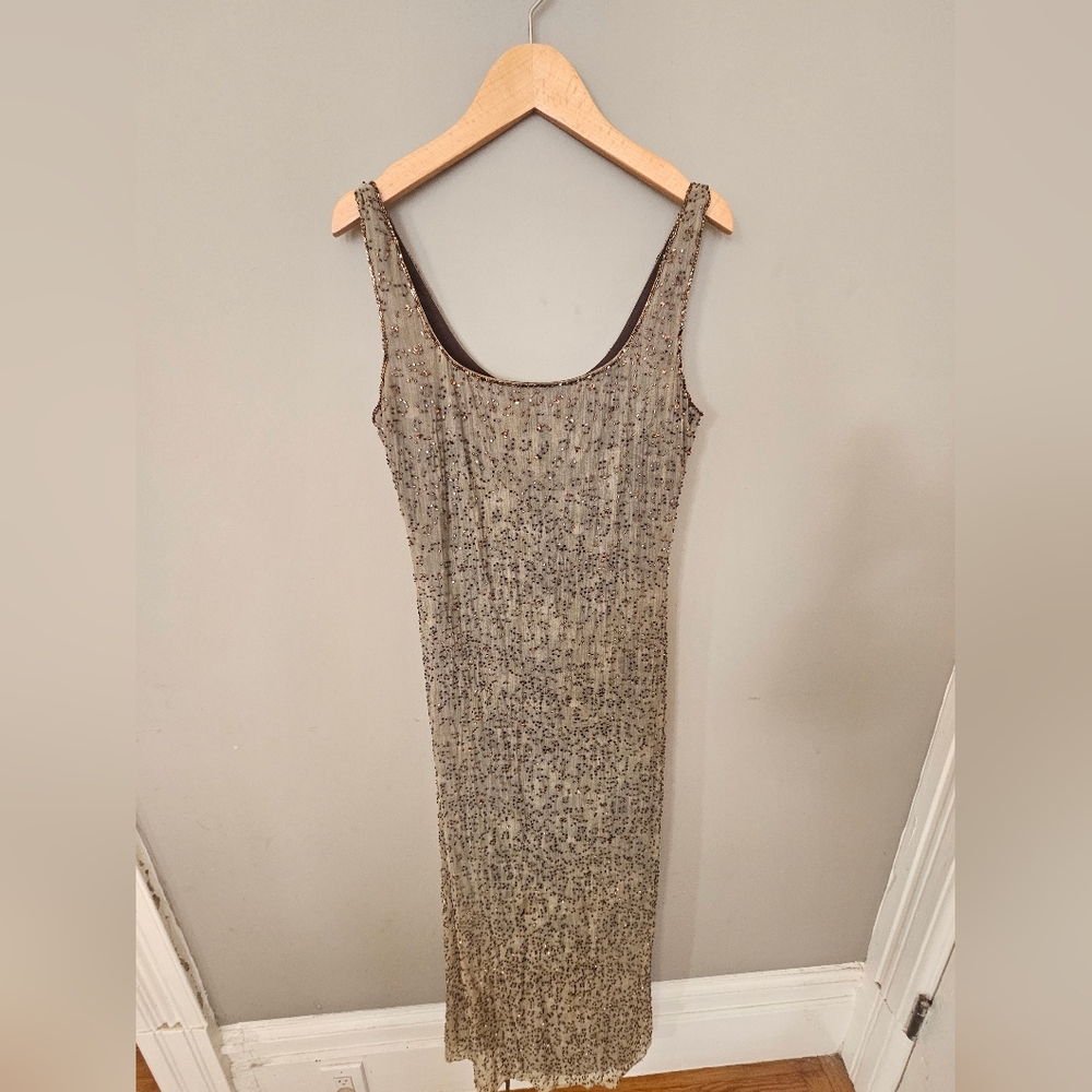 Elegant Grey Sleeveless Maxi Dress